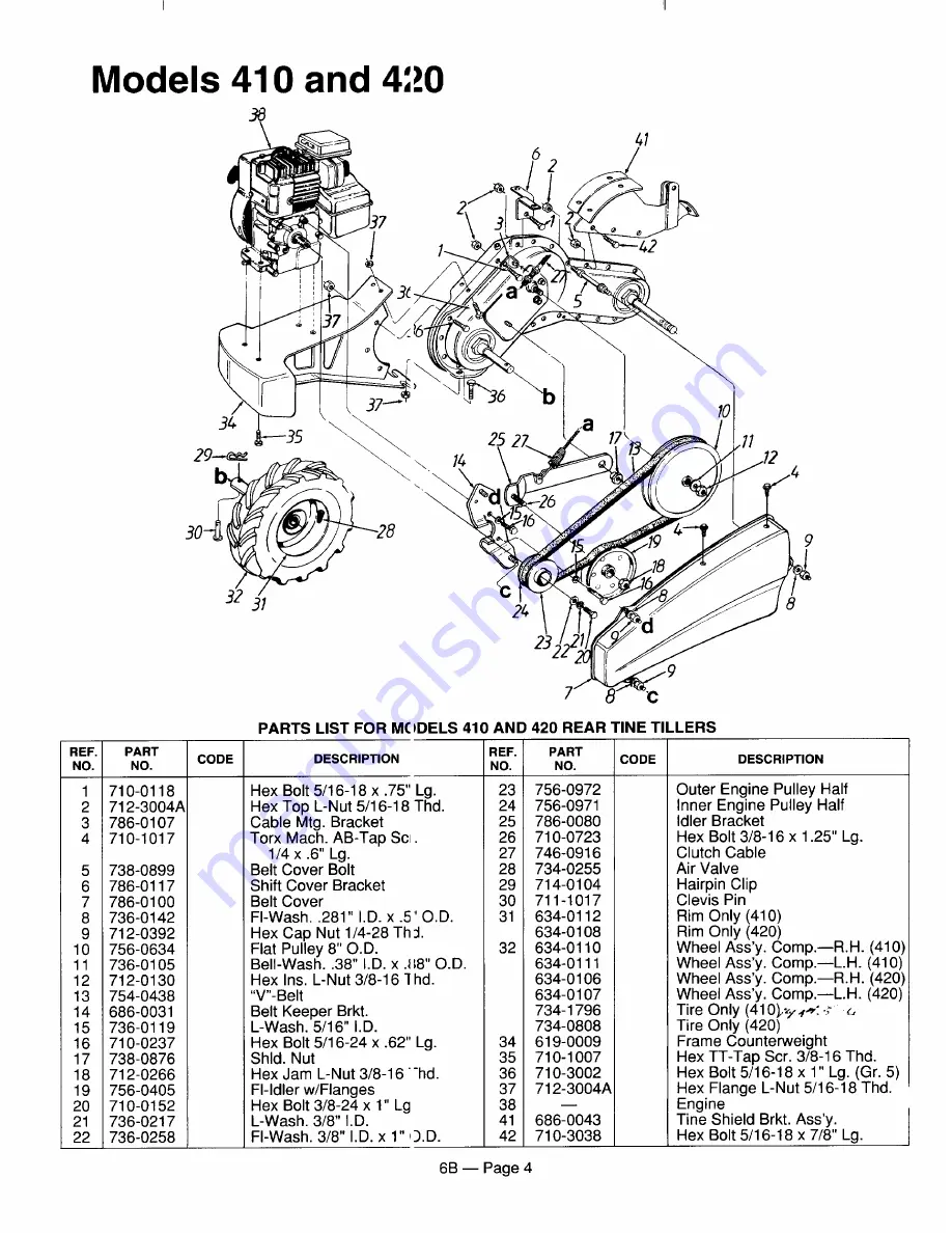 MTD 216-410-000 Illustrated Parts Download Page 4