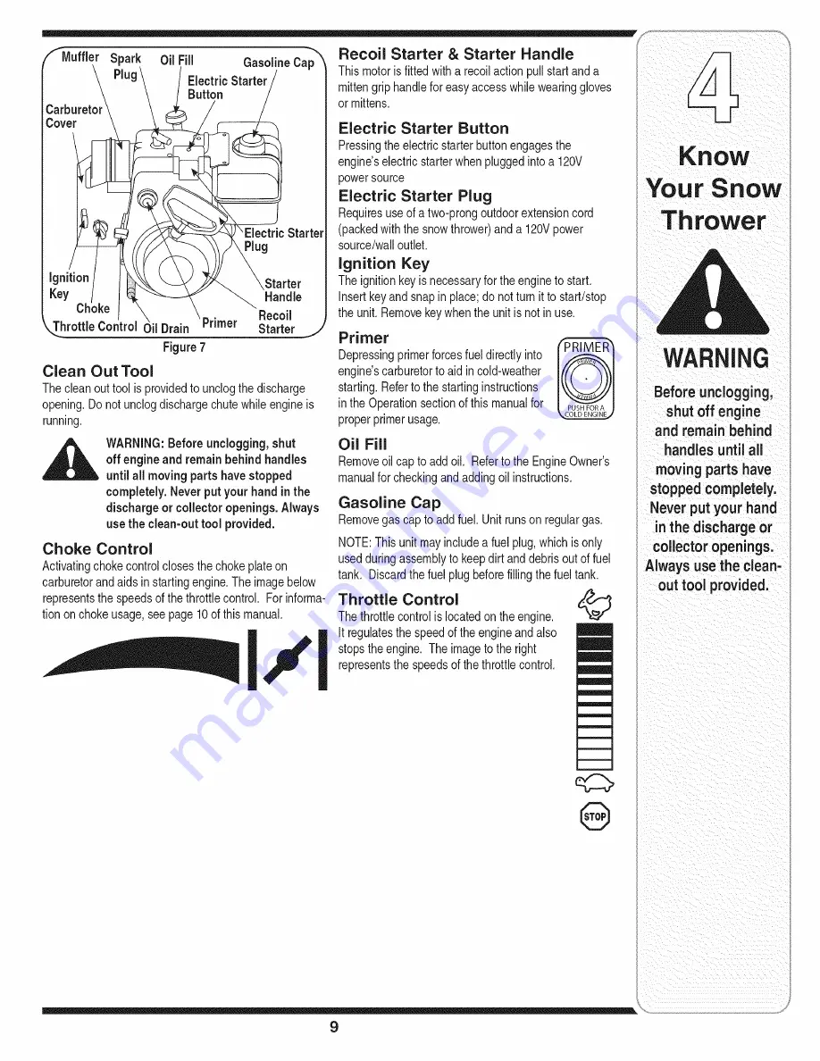 MTD 31AS3DDE729 Operator'S Manual Download Page 9