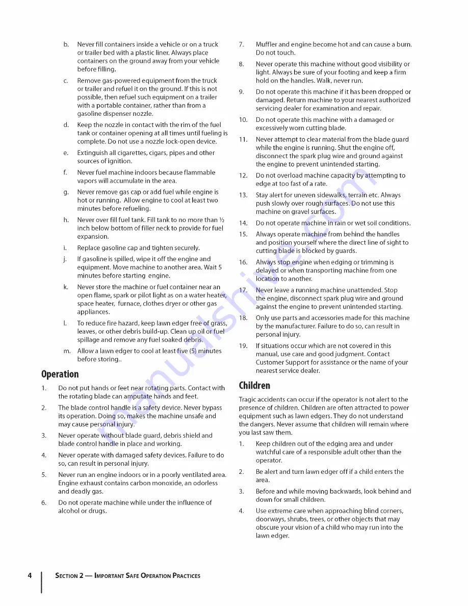 MTD 550 Series Operator'S Manual Download Page 4