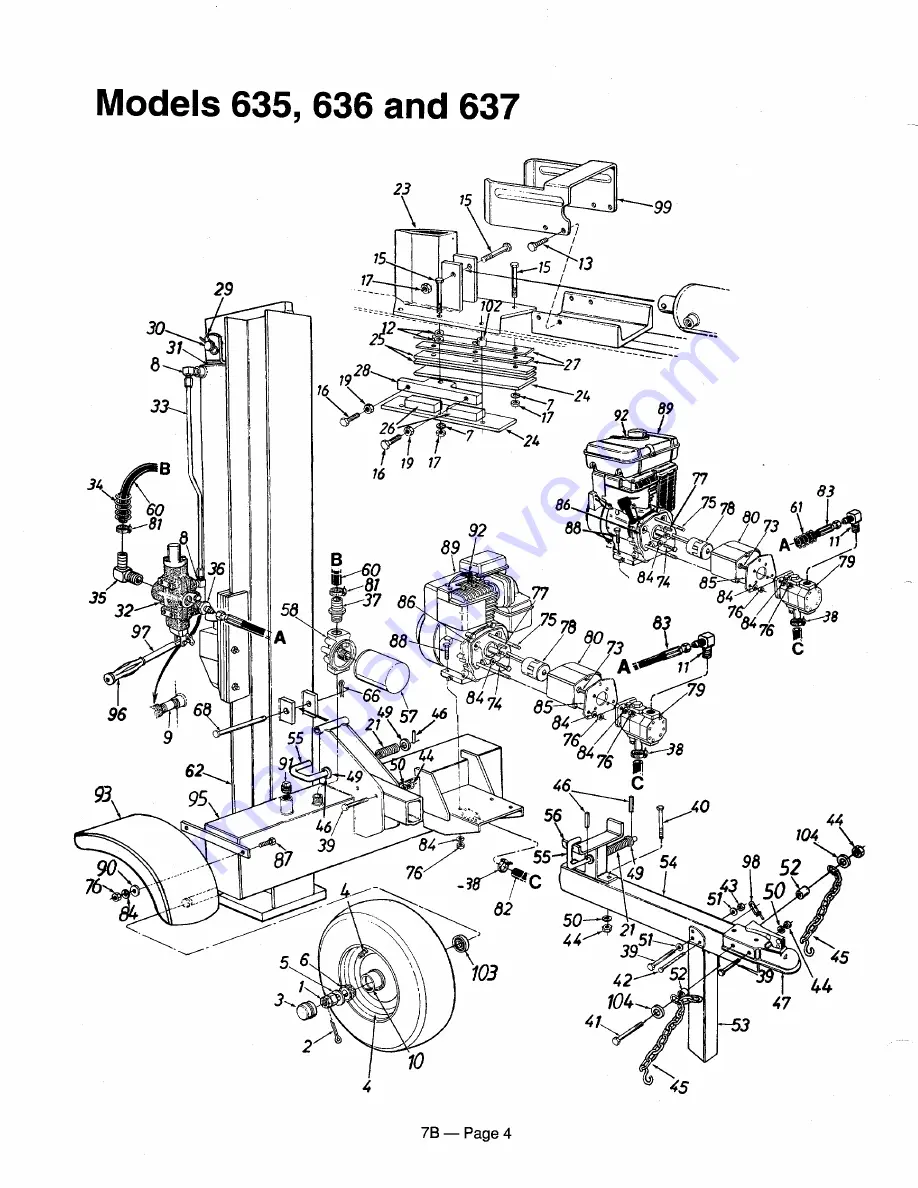 MTD 631 Series Illustrated Parts List Download Page 4