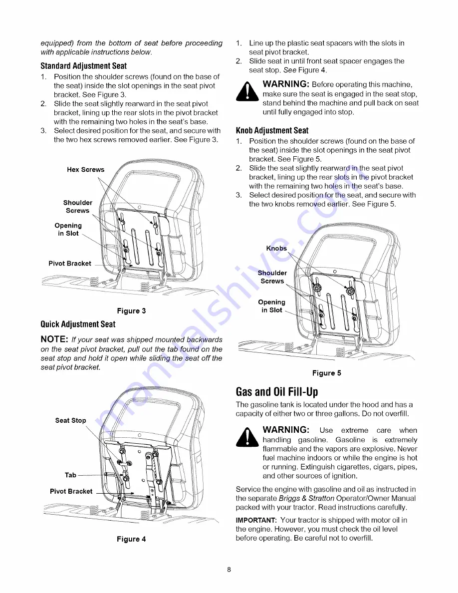 MTD 808H Series Operator'S Manual Download Page 8