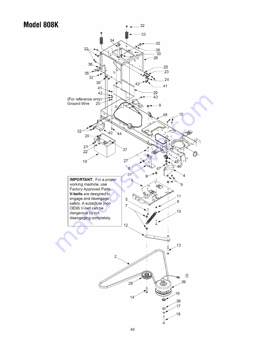 MTD 808H Series Operator'S Manual Download Page 40