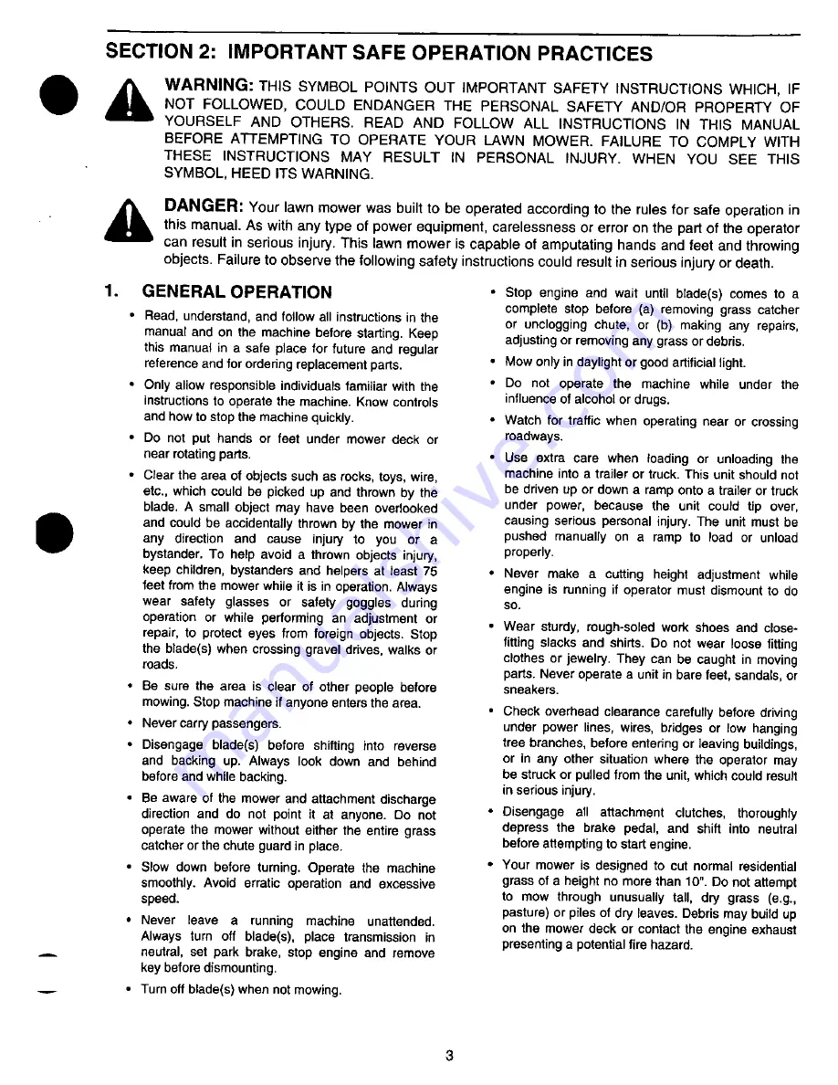 MTD Cub Cadet Z-42 Owner'S Manual Download Page 3