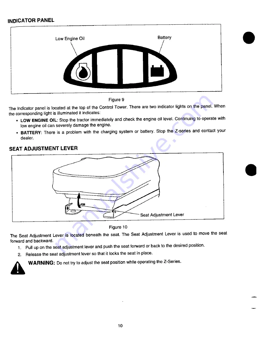 MTD Cub Cadet Z-42 Owner'S Manual Download Page 10