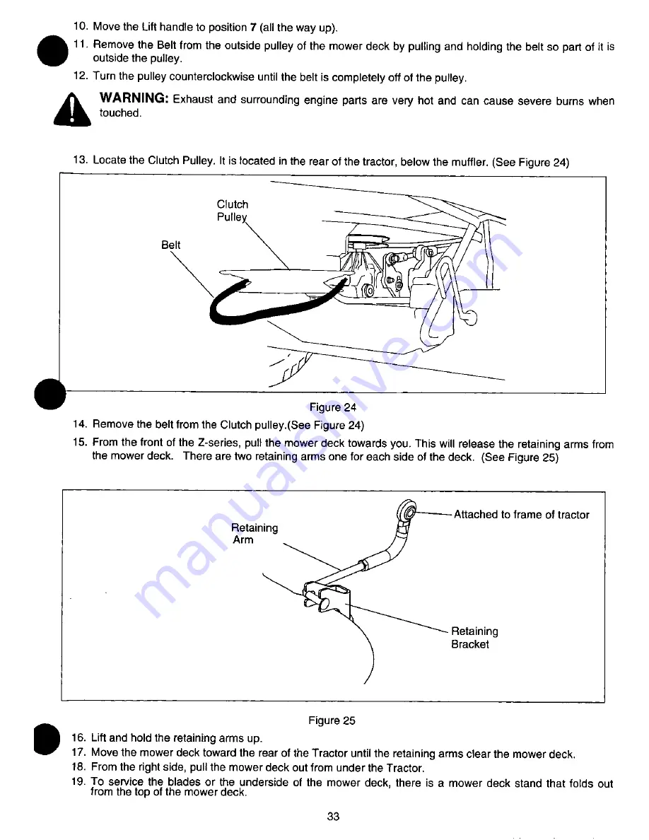 MTD Cub Cadet Z-42 Owner'S Manual Download Page 33