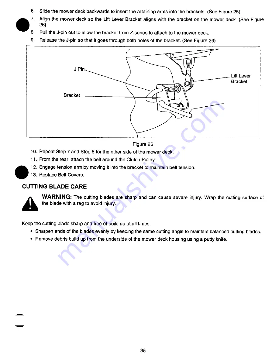 MTD Cub Cadet Z-42 Owner'S Manual Download Page 35