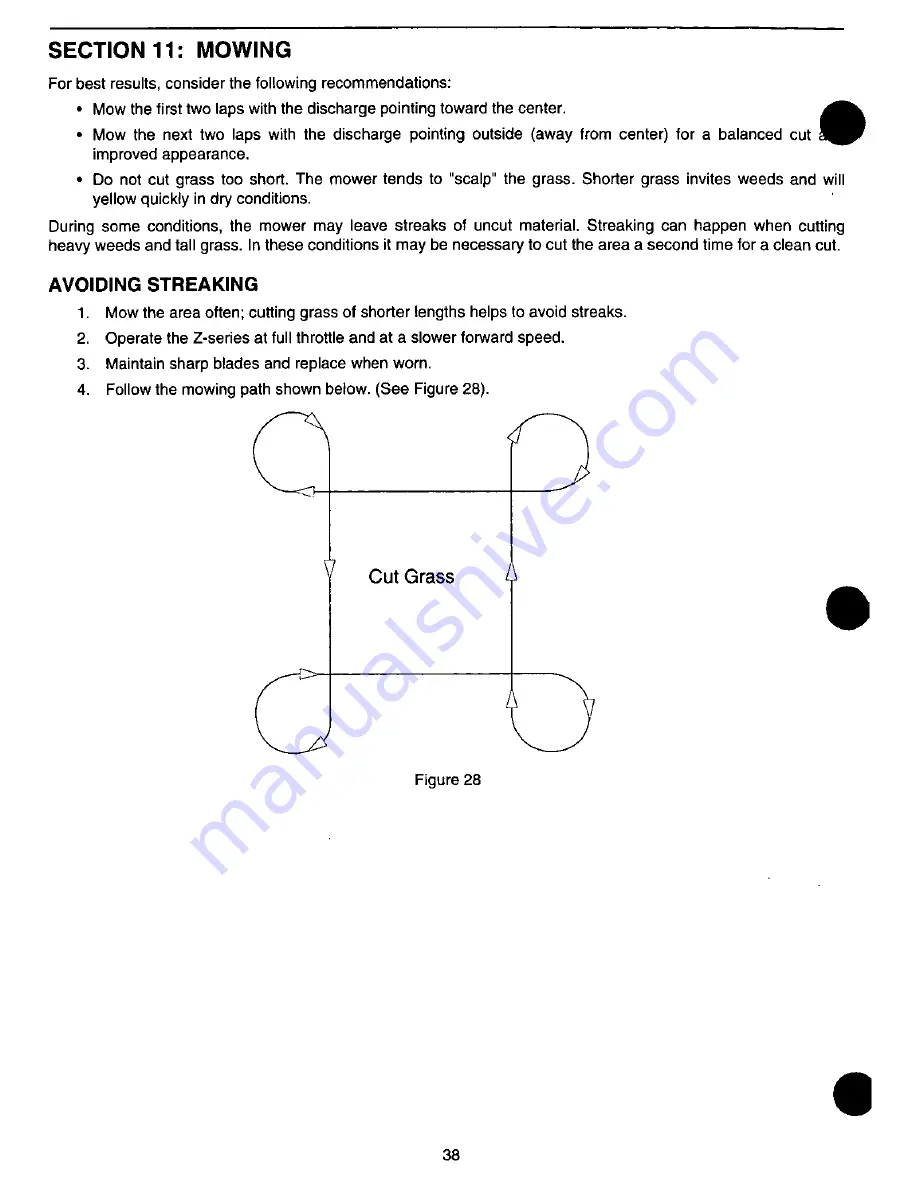 MTD Cub Cadet Z-42 Owner'S Manual Download Page 38