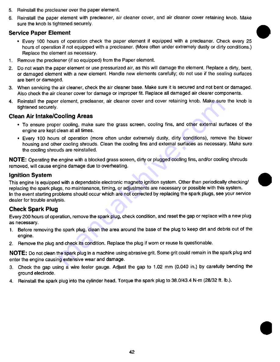 MTD Cub Cadet Z-42 Owner'S Manual Download Page 42