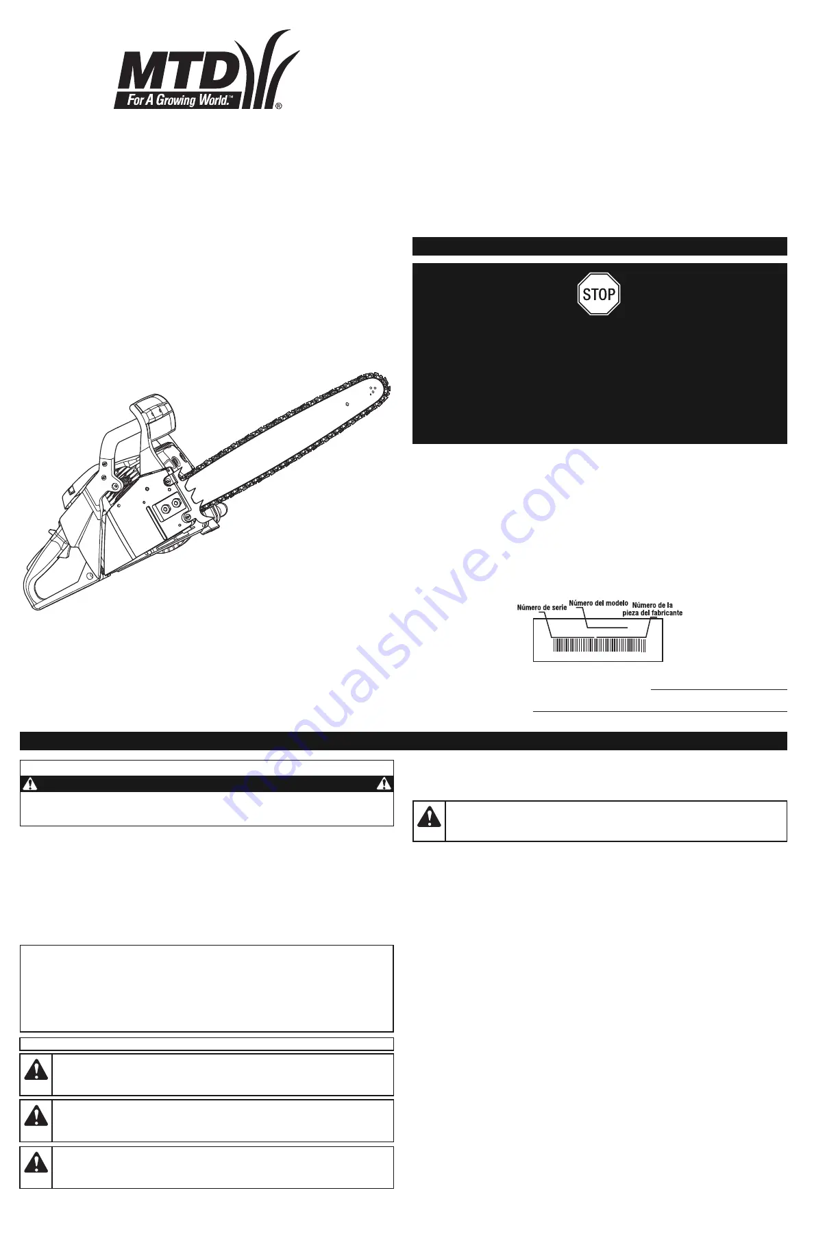 MTD MTD5520 Скачать руководство пользователя страница 17