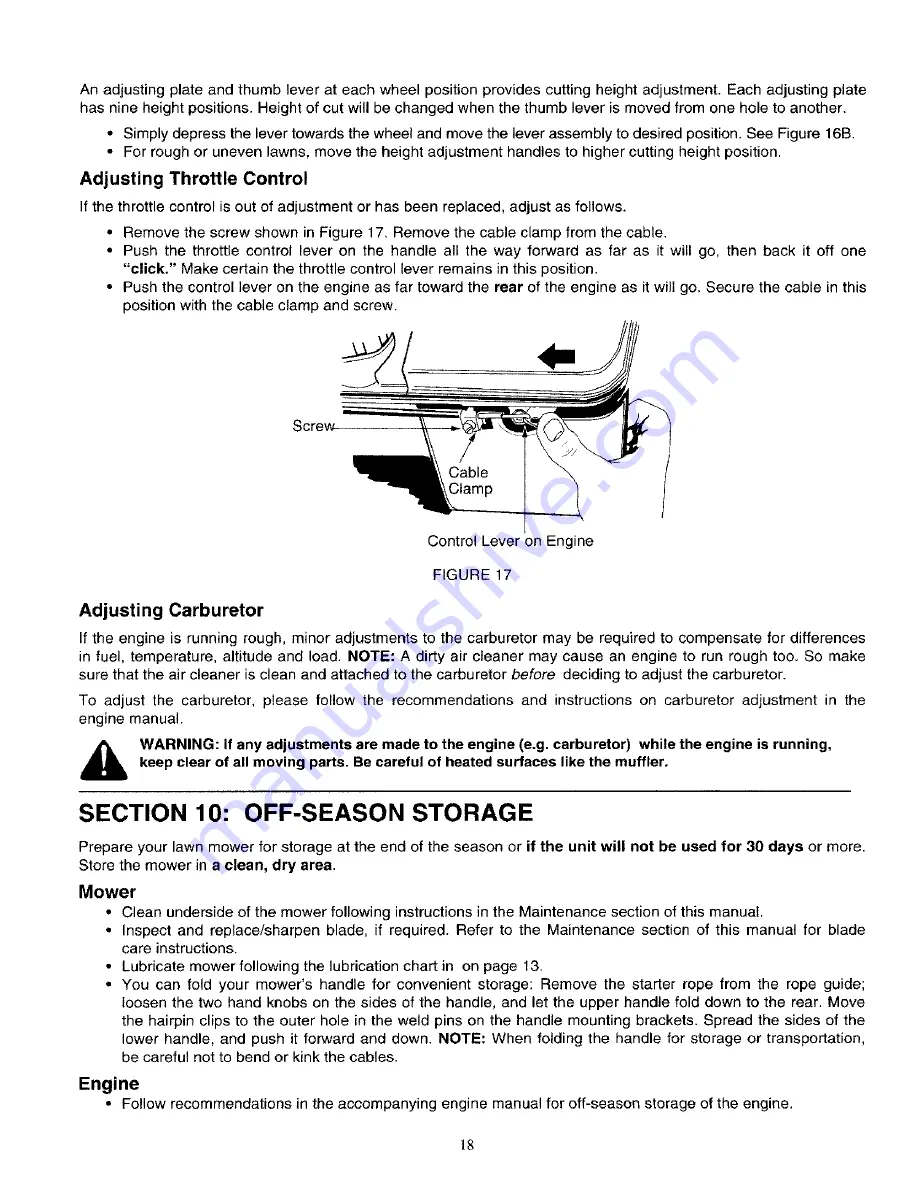 MTD Yard-Man 12A-559K401 Operator'S Manual Download Page 18