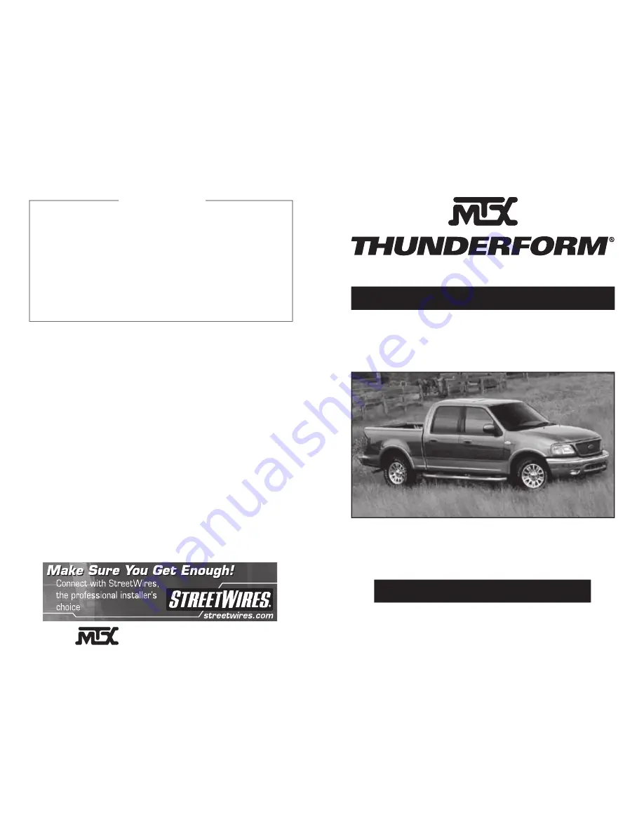 MTX F-150 SUPERCREW Instructions Download Page 1