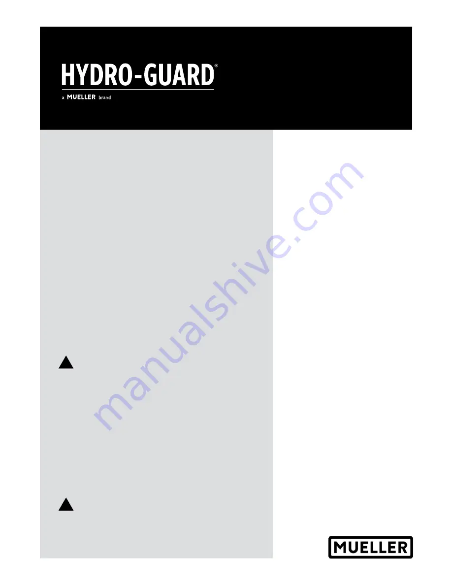 Muller HYDRO-GUARD 200 Series Operating Instructions Manual Download Page 1