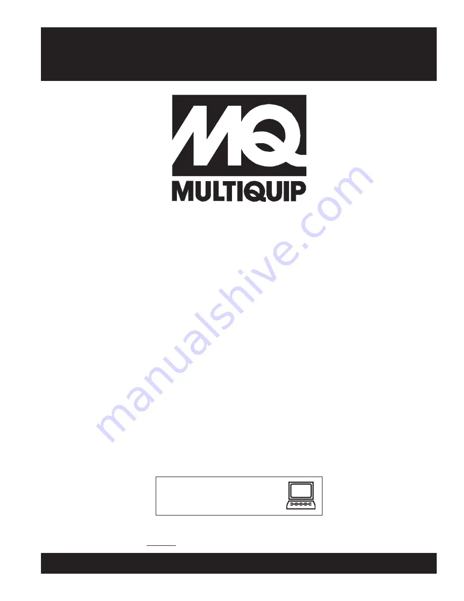 MULTIQUIP QP-402H Operation And Parts Manual Download Page 1