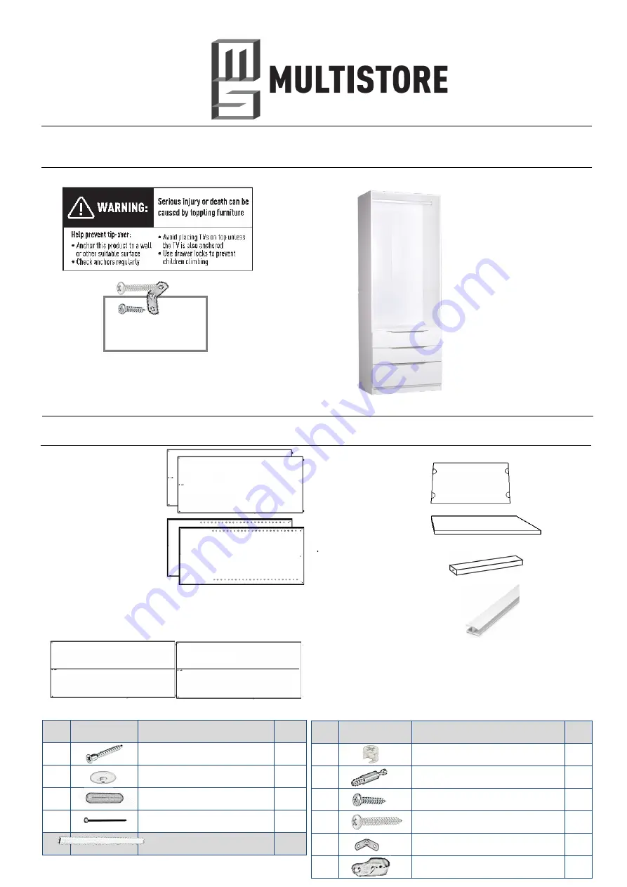 Multistore EXC-750H3 Assembly Instructions Manual Download Page 2