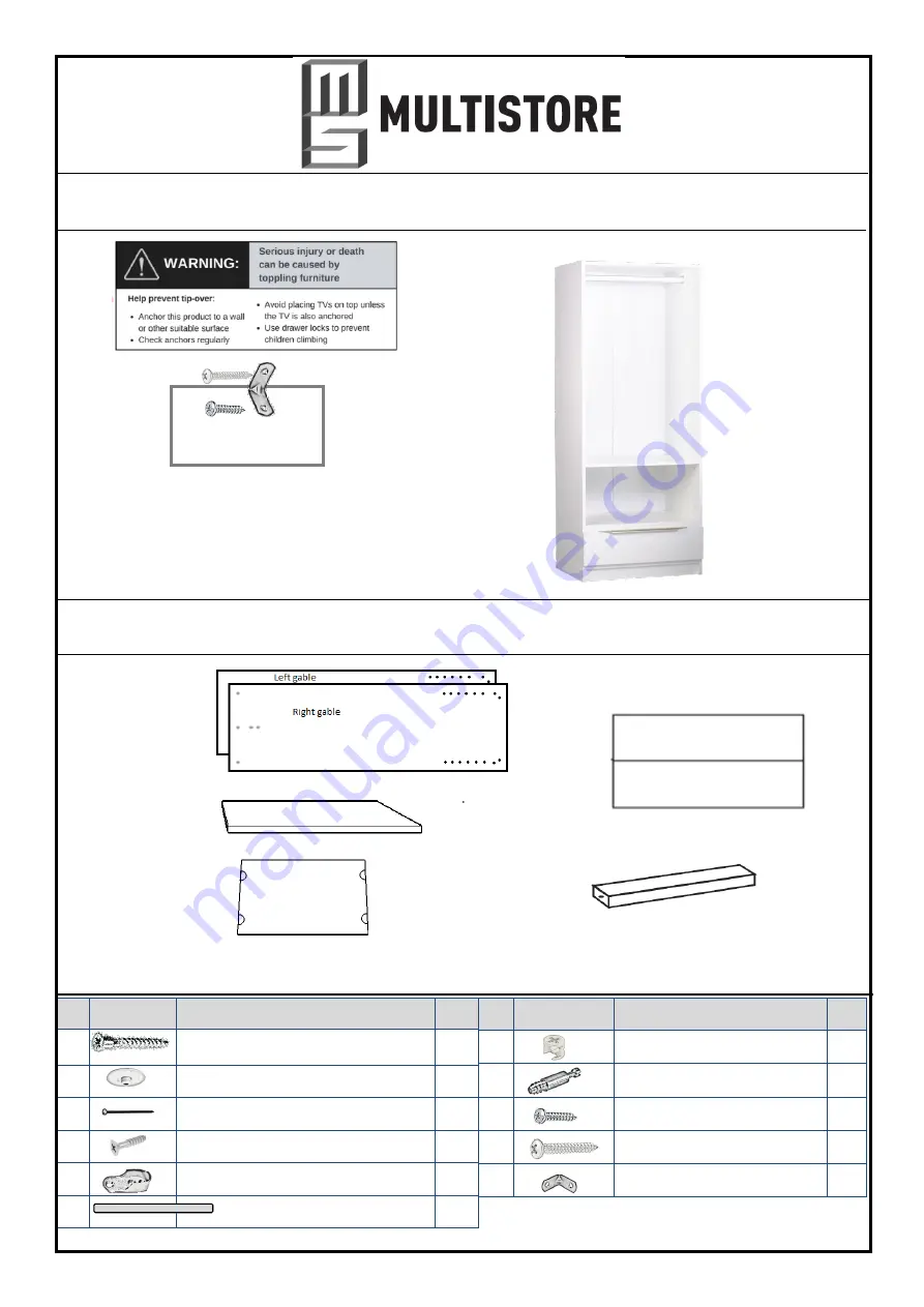 Multistore MAXI ULTRA HS2 Assembly Instruction Manual Download Page 1