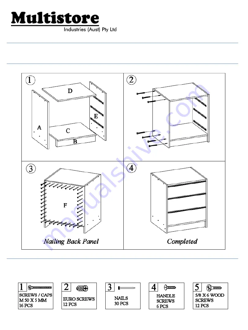 Multistore MSM 400J3 Assembly Instructions Download Page 1