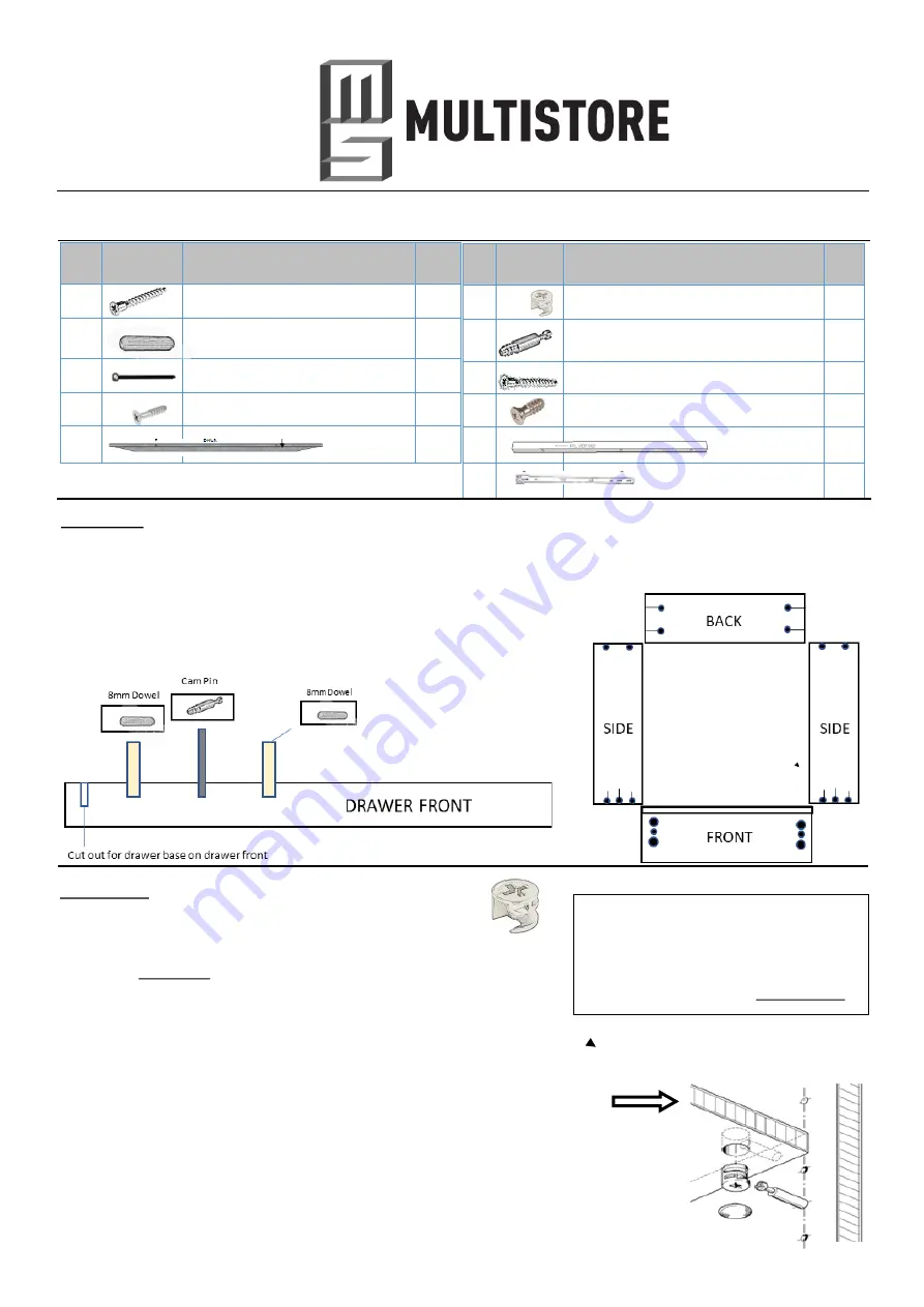 Multistore MSM-C06 Assembly Instructions Manual Download Page 4