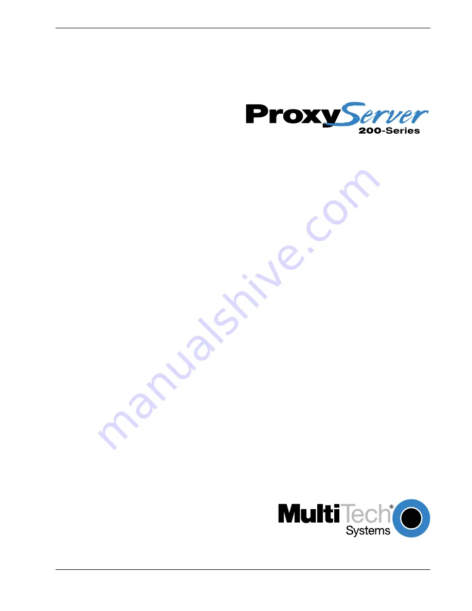 Multitech ProxyServer MTPSR3-200 User Manual Download Page 5