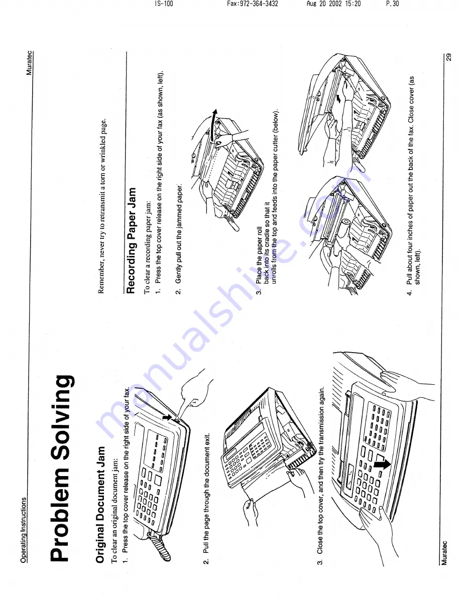 Muratec F-46 Operating Instructions Manual Download Page 30