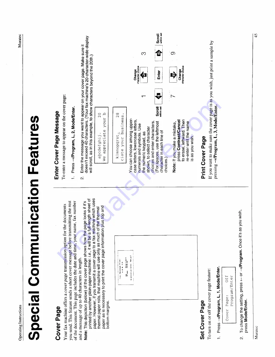 Muratec F-60 Operating Instructions Manual Download Page 47