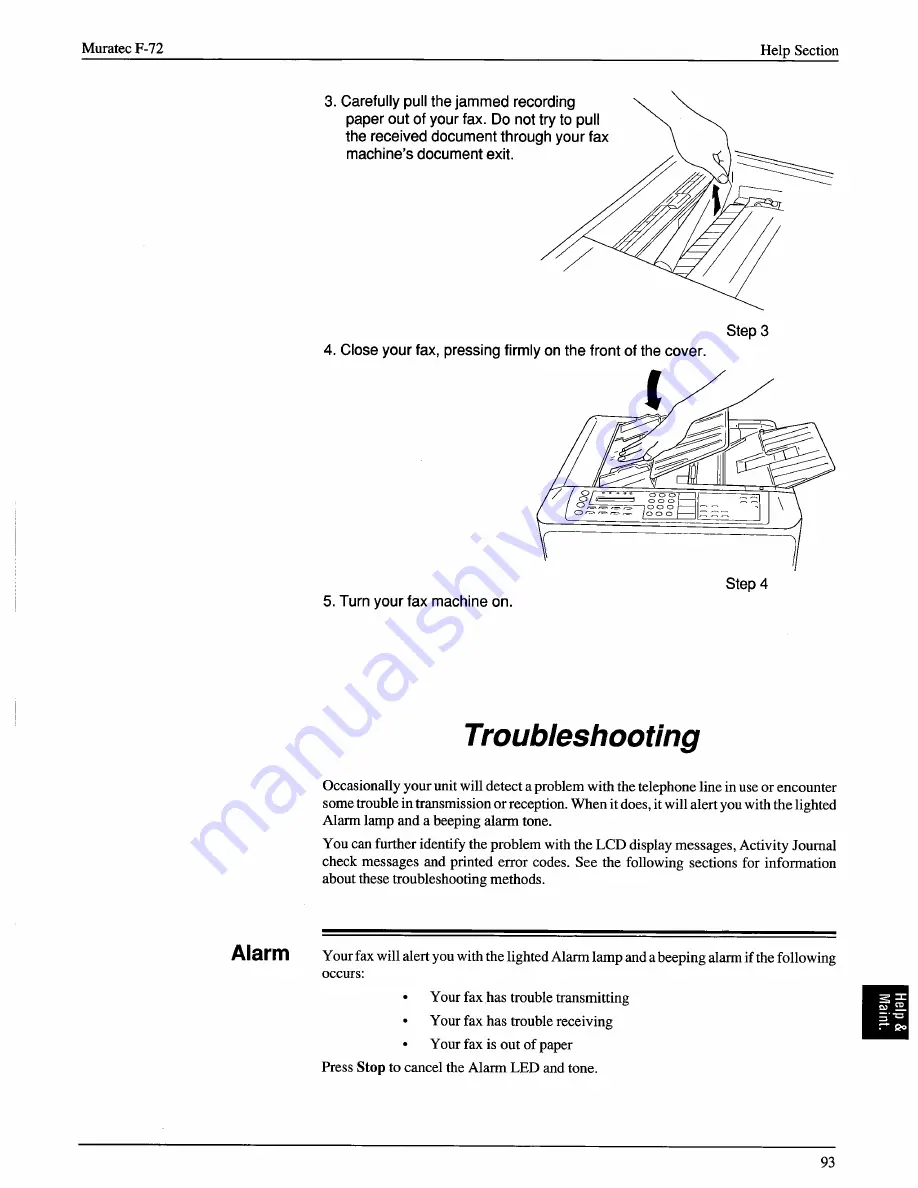 Muratec F-72 Operating Instructions Manual Download Page 93