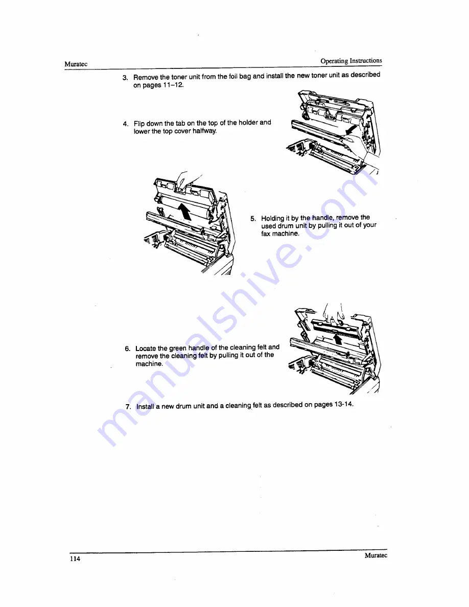 Muratec F-76 Operating Instructions Manual Download Page 116