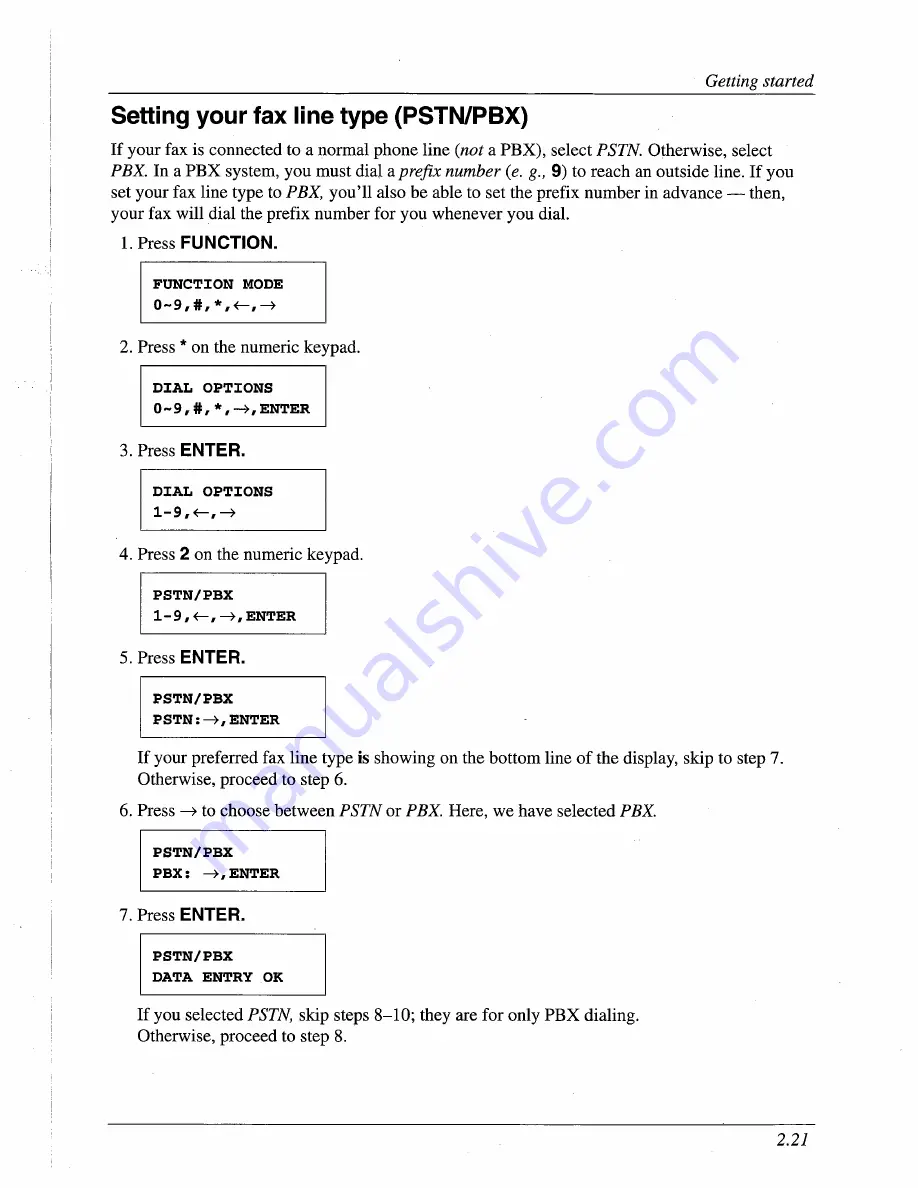 Muratec F-95 Operating Instructions Manual Download Page 38