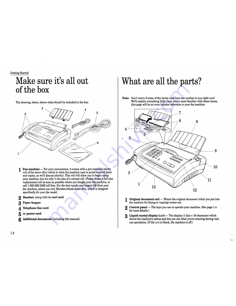 Muratec IMAGEMATE Operating Instructions Manual Download Page 9