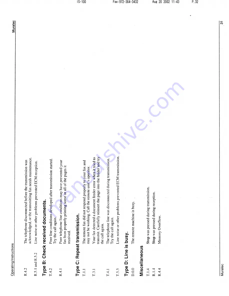 Muratec M-1220 Operating Instructions Manual Download Page 32