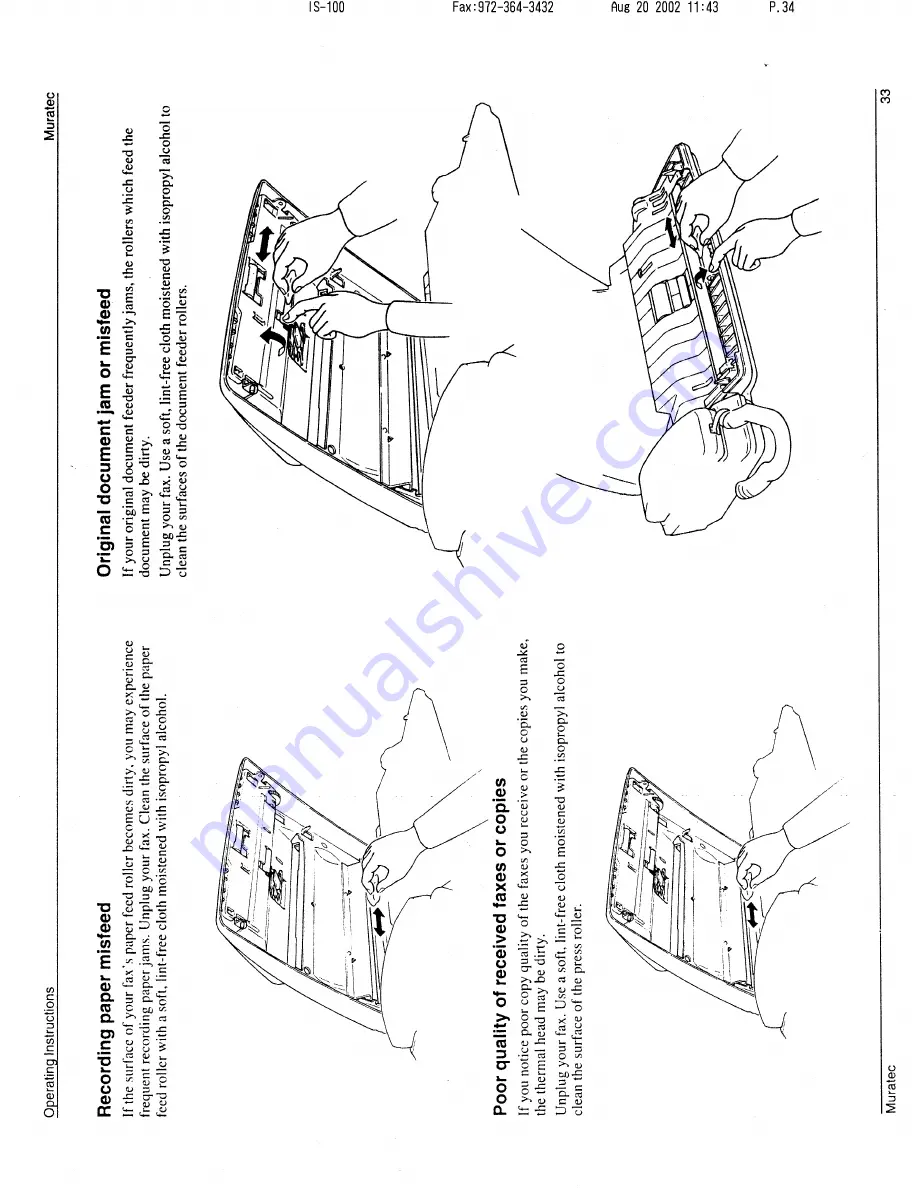 Muratec M-1220 Operating Instructions Manual Download Page 34