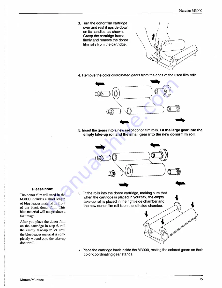 Muratec M-3000 Operating Instructions Manual Download Page 15