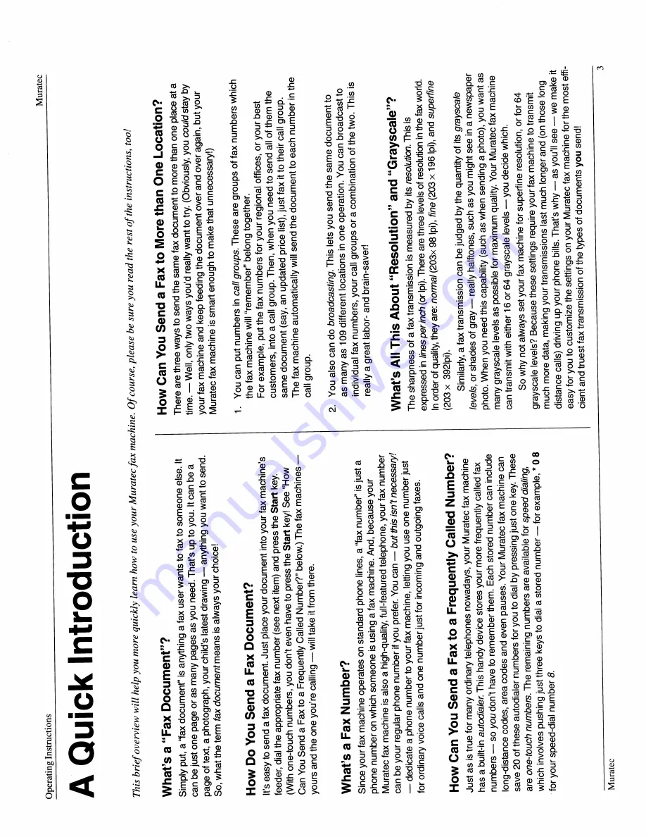 Muratec M-4700 Operating Instructions Manual Download Page 5