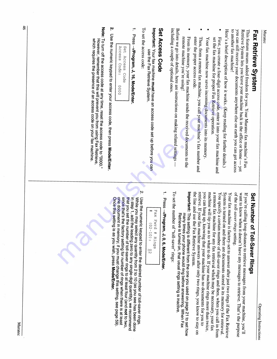 Muratec M-4700 Operating Instructions Manual Download Page 48