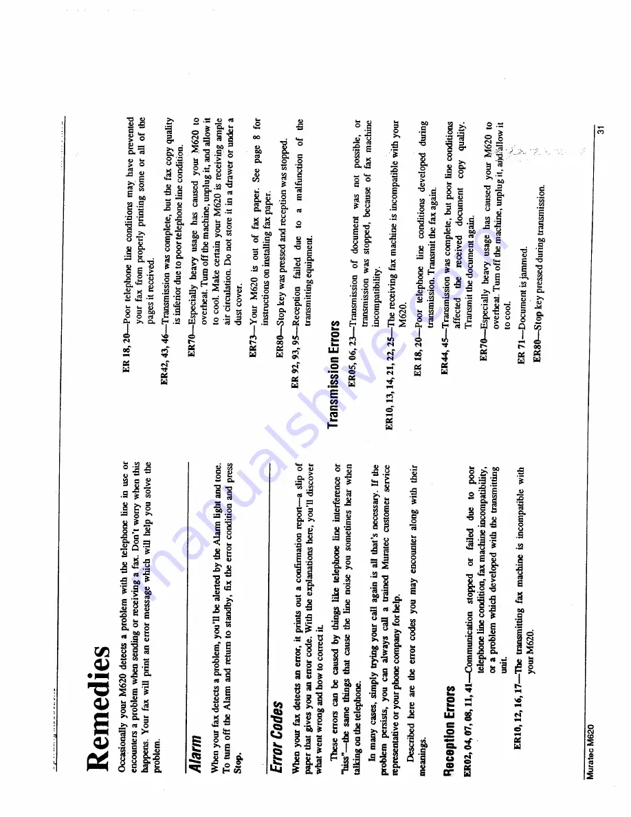 Muratec M-620 Operating Instructions Manual Download Page 33