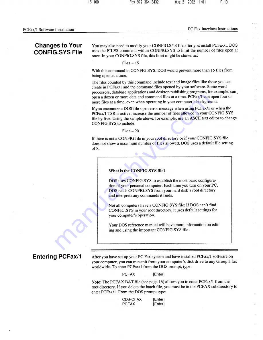 Muratec PCFAX1 Скачать руководство пользователя страница 19