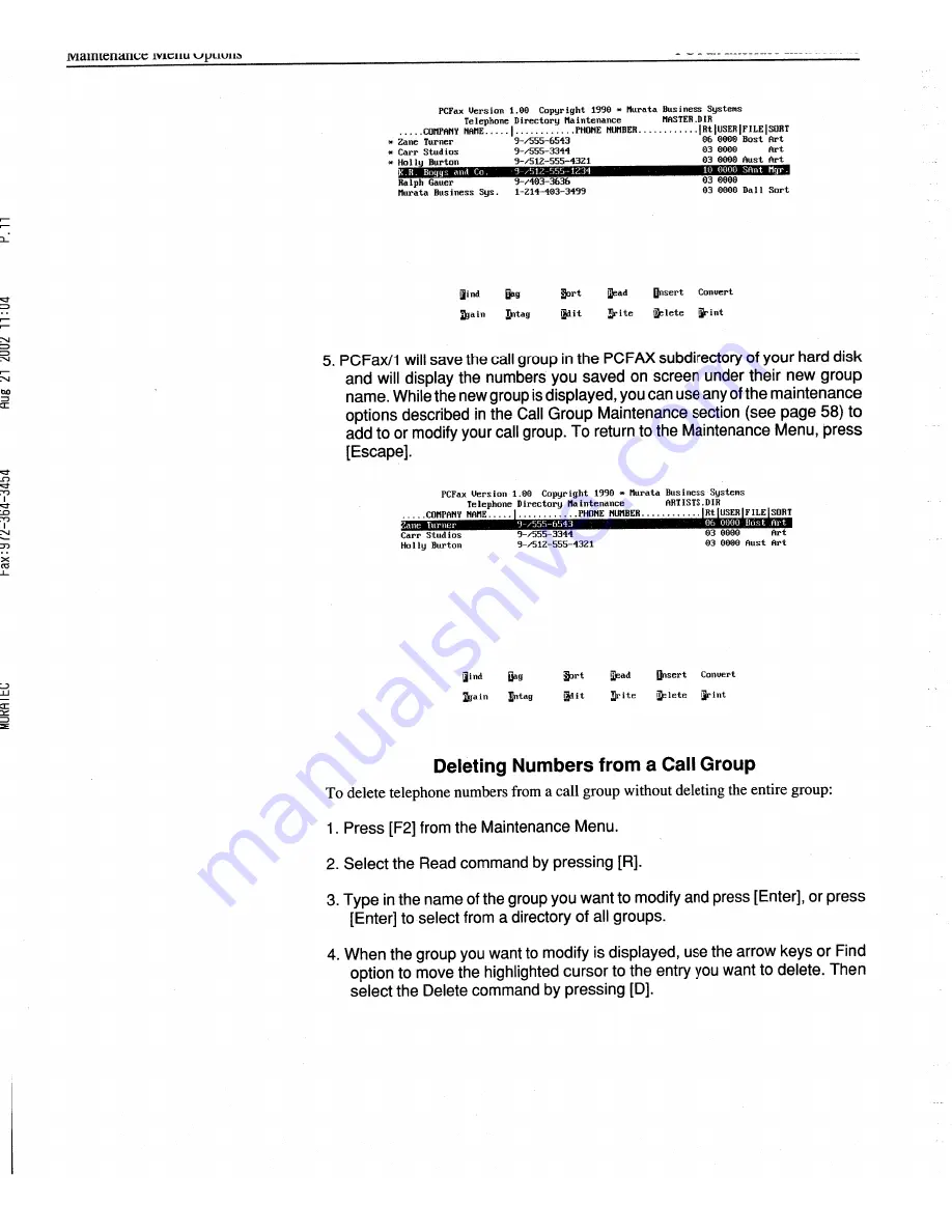 Muratec PCFAX1 Скачать руководство пользователя страница 55