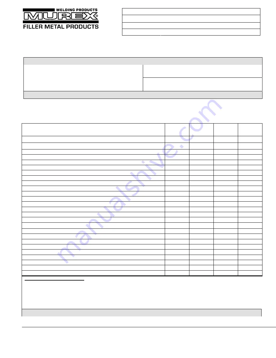 Murex US-W205M Datasheet Download Page 1