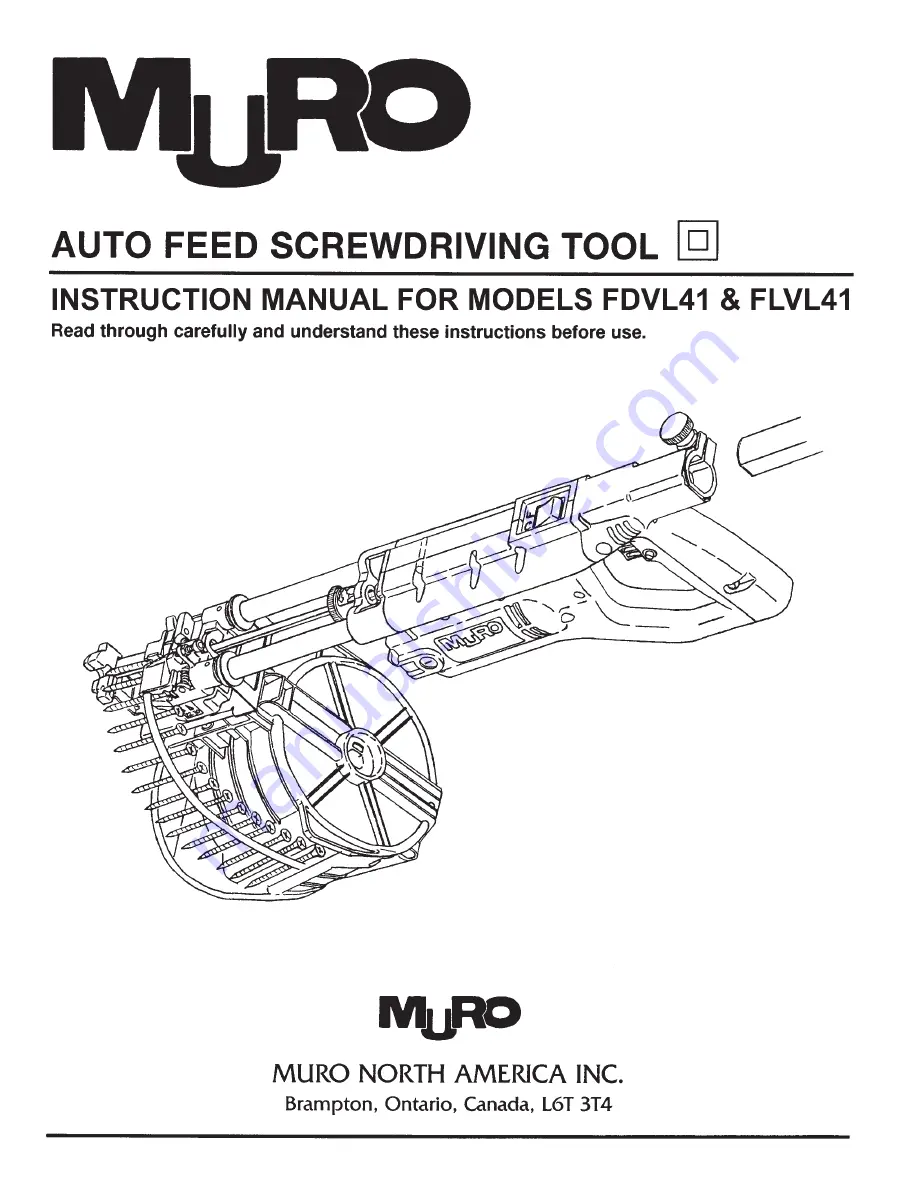 MURO FDVL41 Instruction Manual Download Page 1