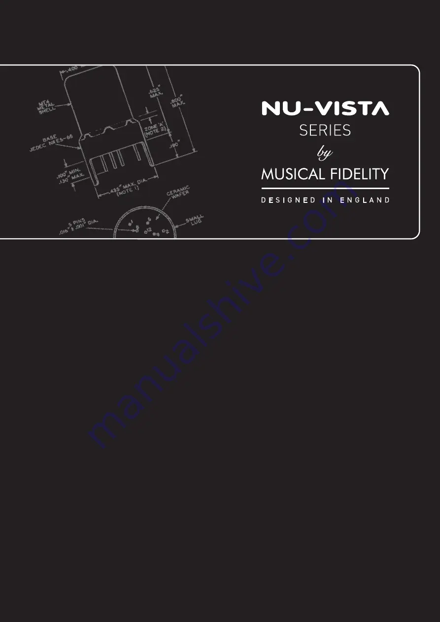 Musical Fidelity NU-VISTA Series Скачать руководство пользователя страница 1