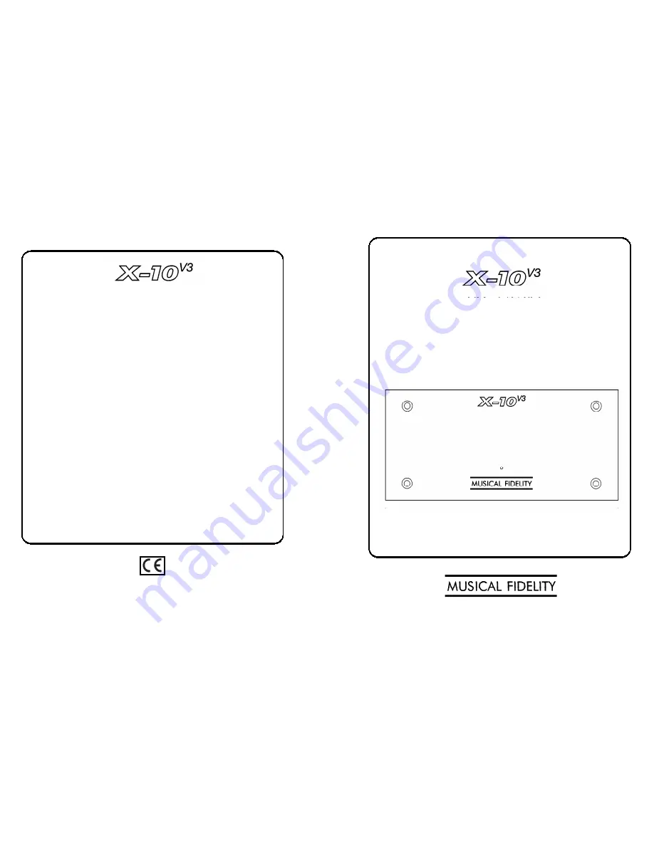 Musical Fidelity X-10 V3 Скачать руководство пользователя страница 1