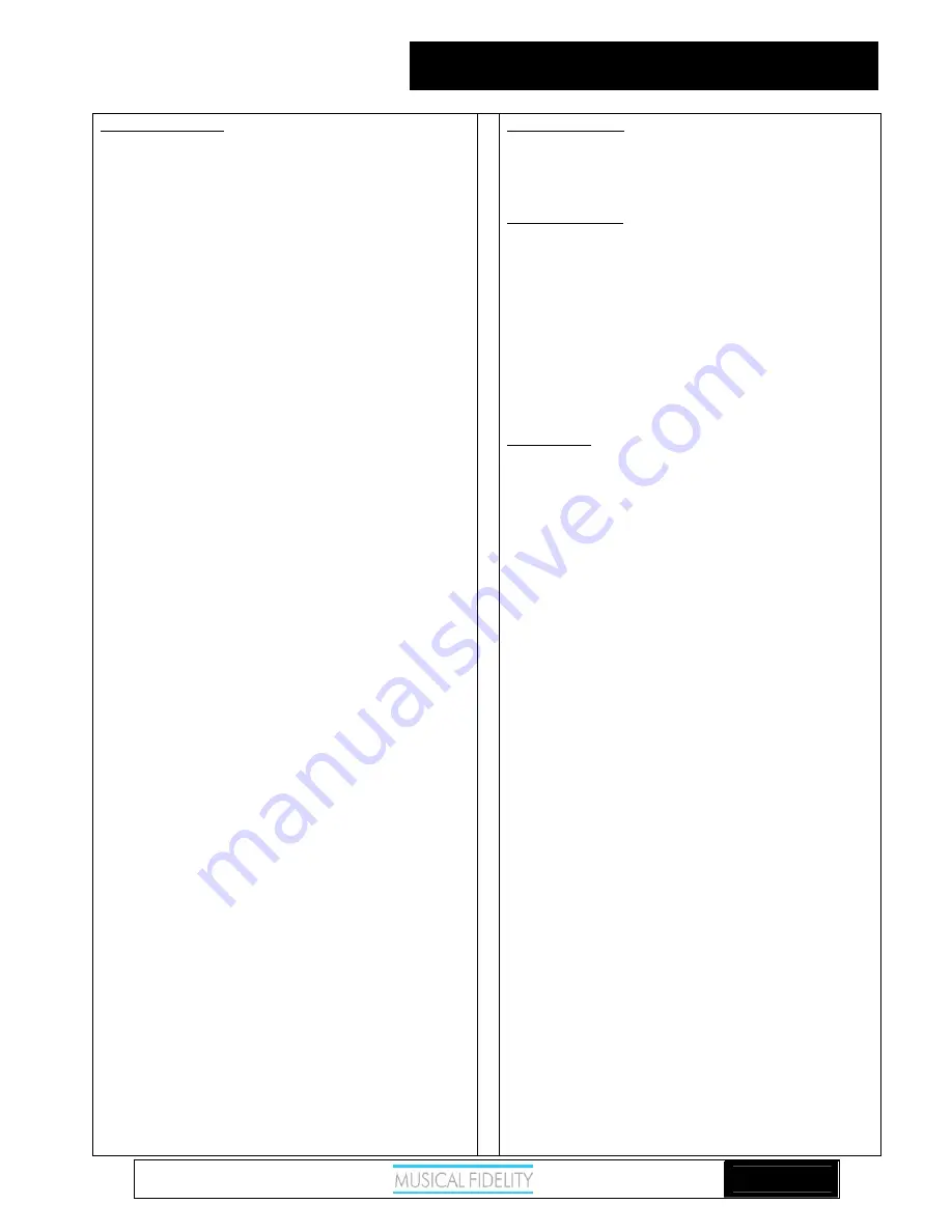 Musical Fidelity X-PSU V8 Instructions For Use Manual Download Page 6