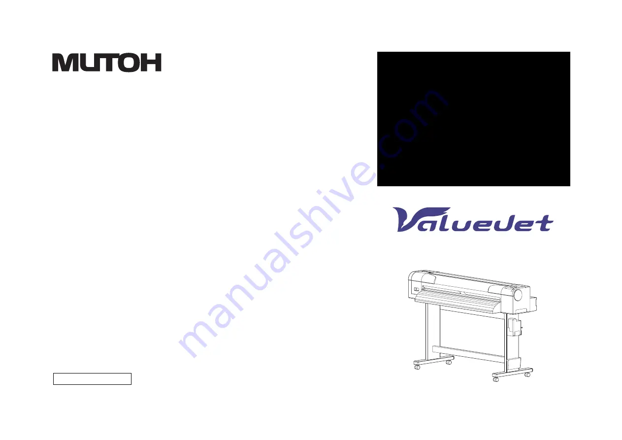 MUTOH ValueJet VJ-1324 Maintenance Manual Download Page 1