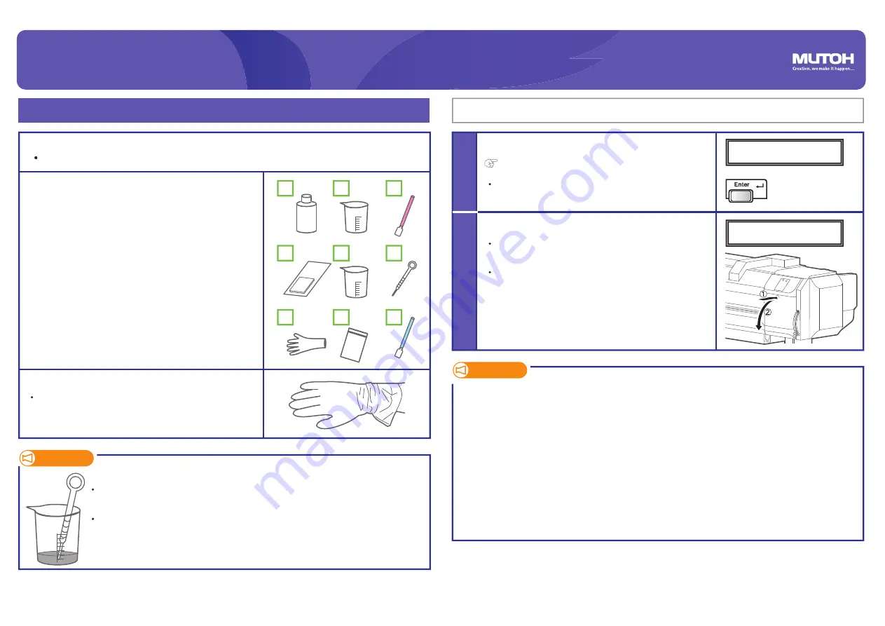 MUTOH VJ-1627MH Maintenance Sheet Download Page 1