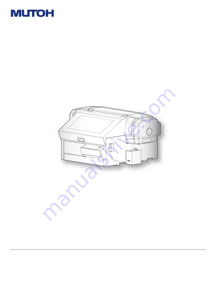 MUTOH XPJ-461UF Operation Manual Download Page 1