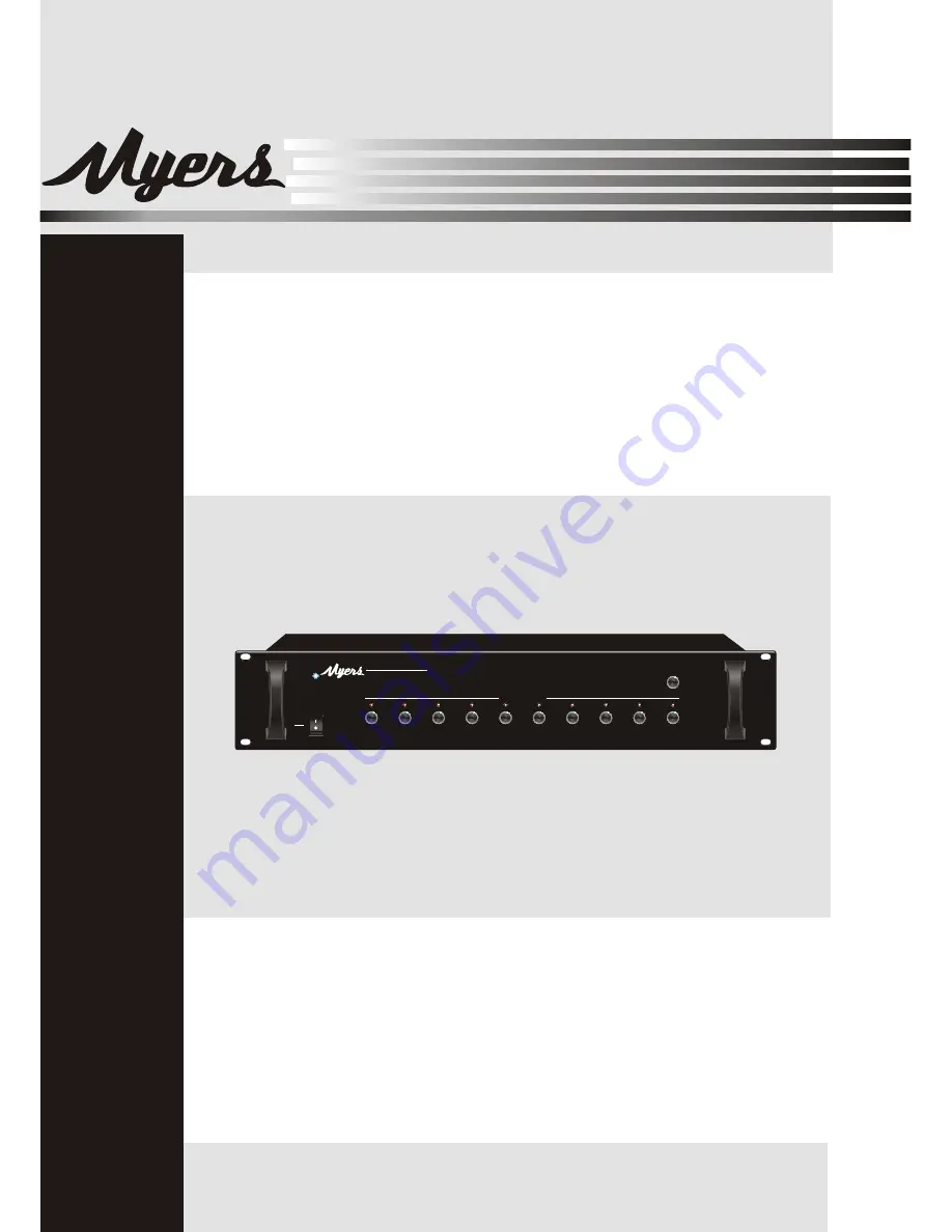 MYERS M-6217 Operation Manual Download Page 1