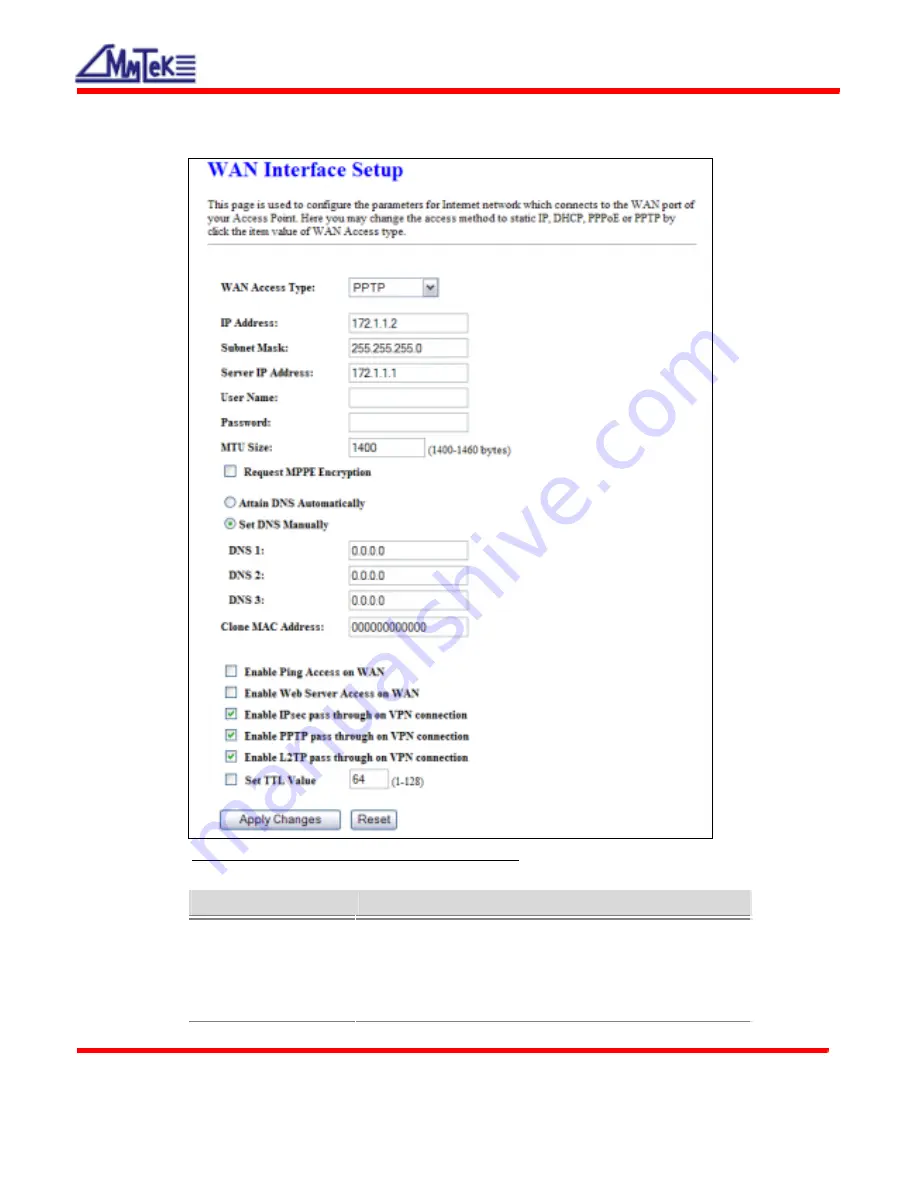 MyTek MWA-105 User Manual Download Page 42