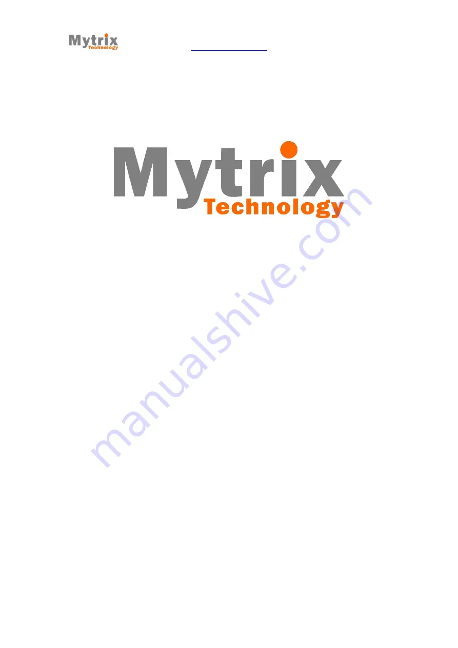 MYTRIX Dreamweaver User Manual Download Page 1