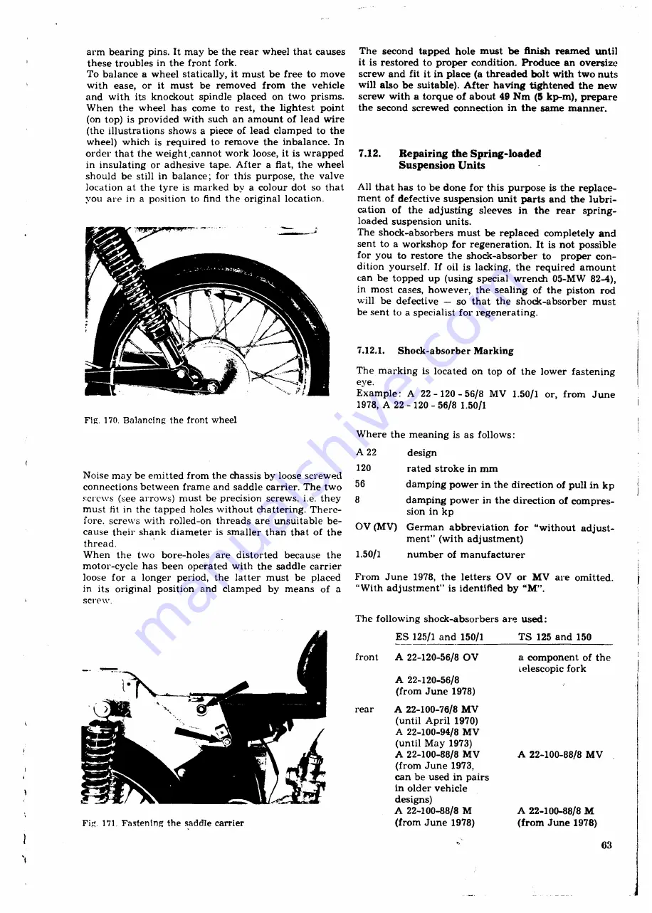 MZ TS 125 Repair Manual Download Page 63