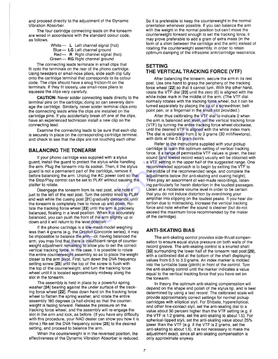 NAD 5120 Instructions Manual Download Page 8