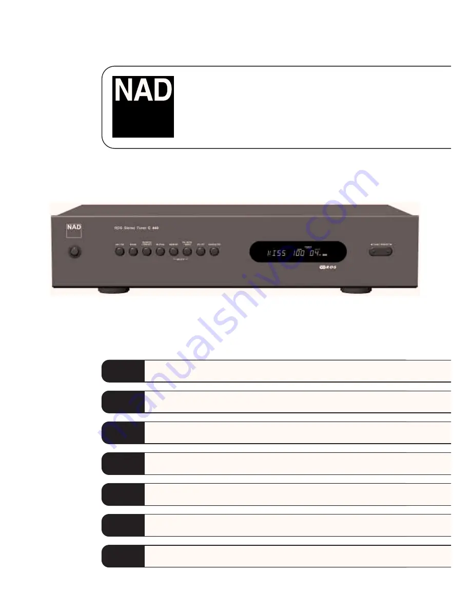 NAD C440 Скачать руководство пользователя страница 1